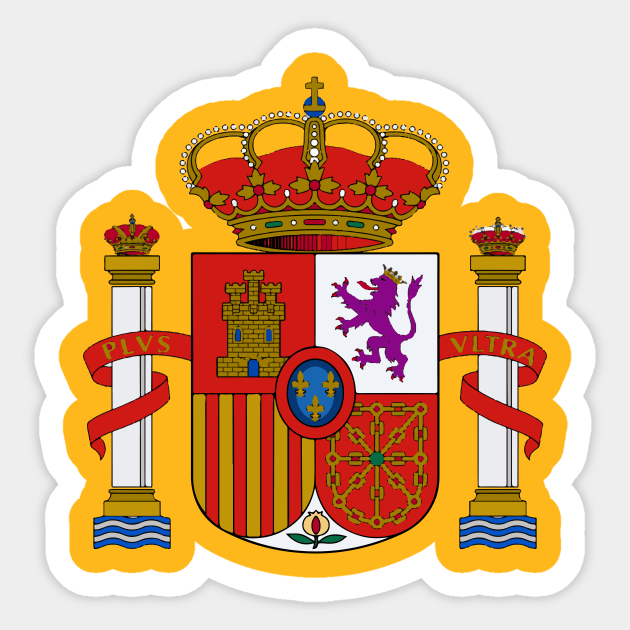 Coat of arms of the Kingdom of Spain Sticker by Royal Tee Store